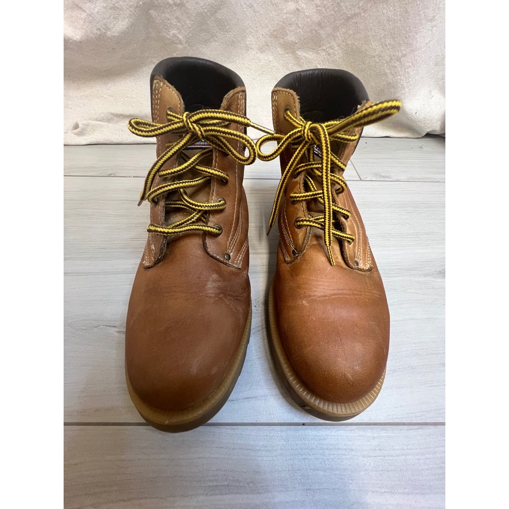 Ground‎ Zero Work Boots Thinsulate Leather Tan Ankle Sz 5.5M Anti Static Utility
